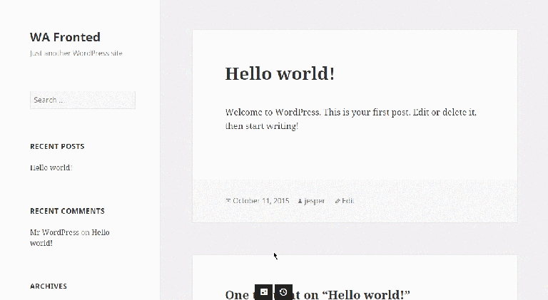 WA Fronted Plugin