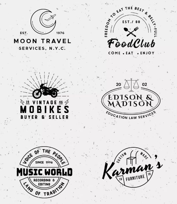 12 Vintage Logo Templates