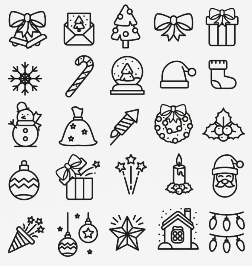 25 Christmas Vector Icons