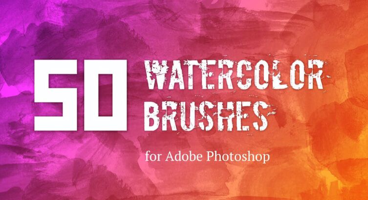 50 Watercolor Brushes Free Download
