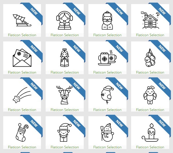 50 winter and christmas icons