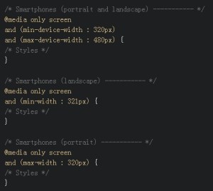 A List of CSS Media Queries For All Common Devices
