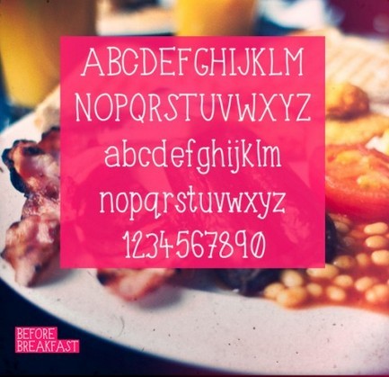 Before Breakfast - Free Hand Drawn Typeface