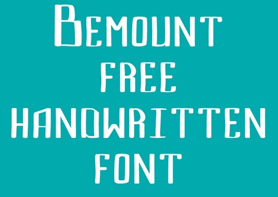 Bemount free handwritten font