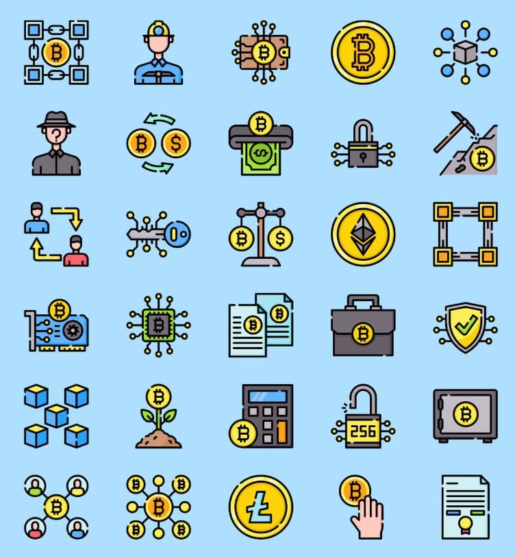 Blockchain Vector Icons