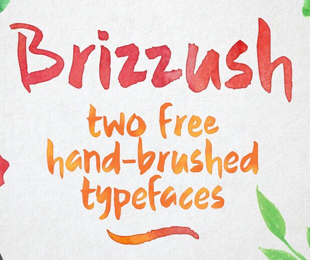 Brizzush - a pair of free hand-brushed typefaces