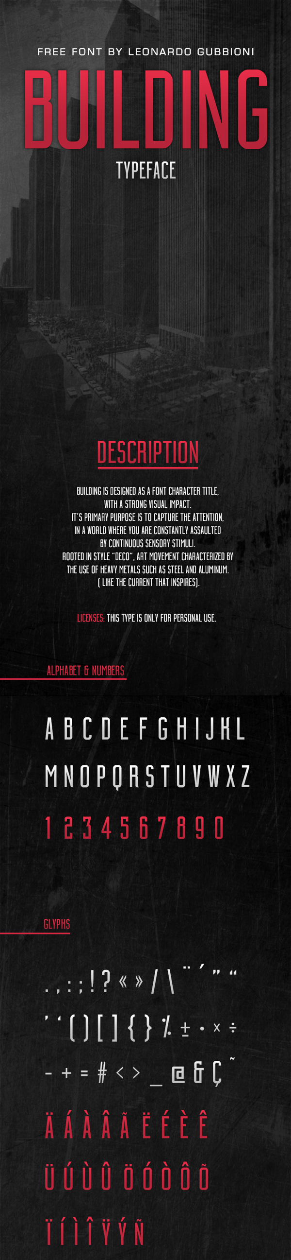 BUILDING Free Typeface