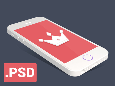 Flat iPhone 5S mockup