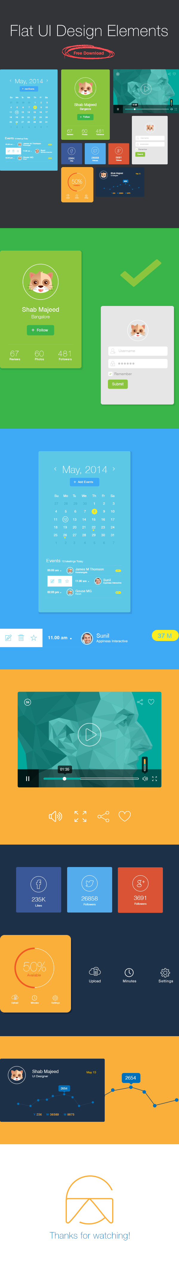 Flat UI Design Elements
