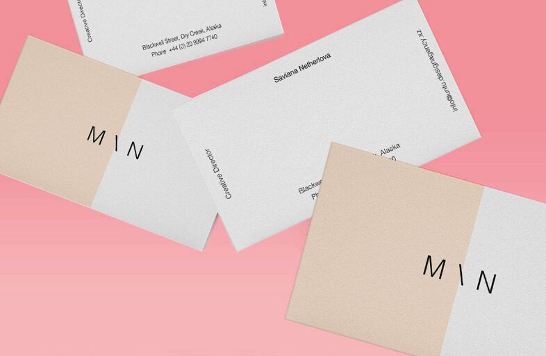 Floating Business Cards Mockup-min