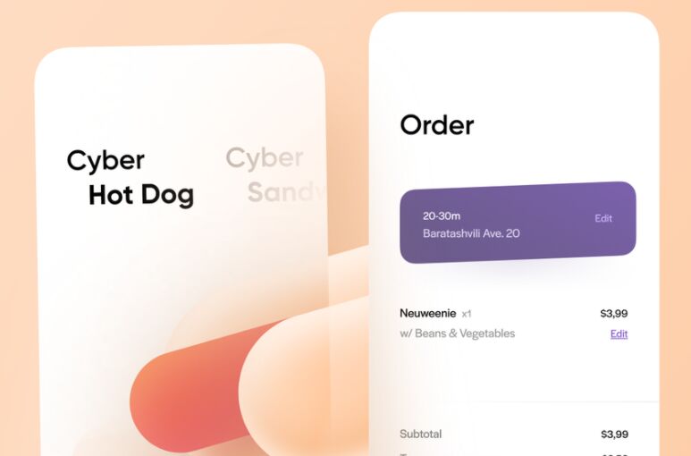 Food App Design Figma Freebie
