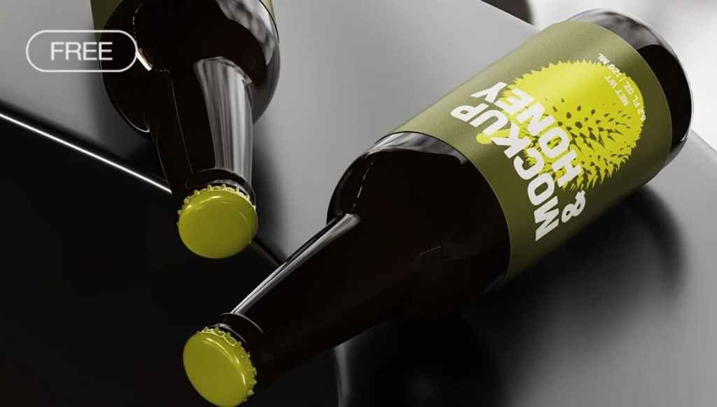 Free Beer Bottle Mockup