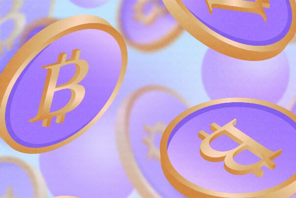 Free Bitcoins Falling Illustration