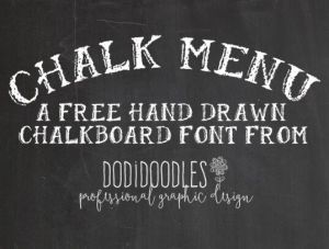 Free Chalkboard Font from dodidoodles