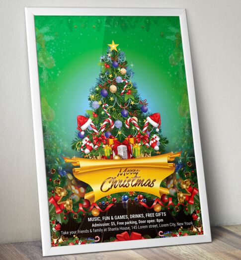 Free christmas flyer psd
