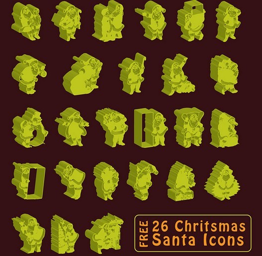 Free Christmas Icon with 3D