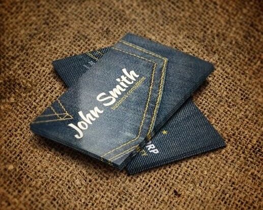 Free Denim Business Card Template