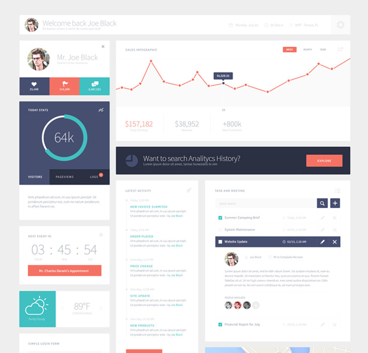Free Flat UI Kit