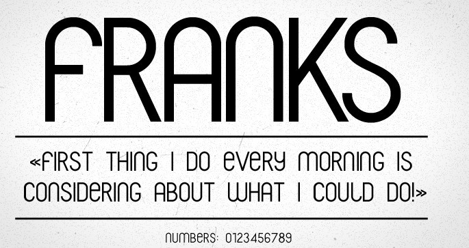 Free Font: Franks