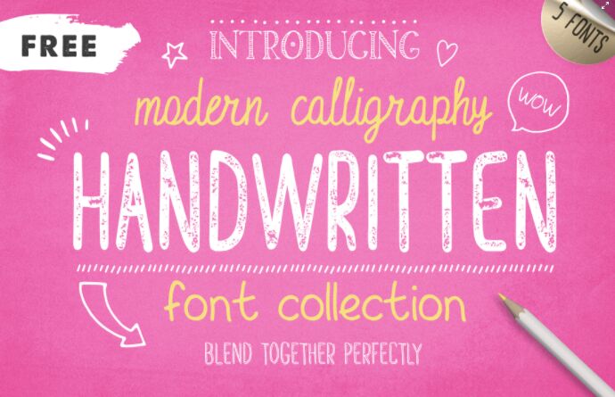 FREE FONTS - Handwritten Font Collection