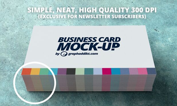 Free PSD business card mockup