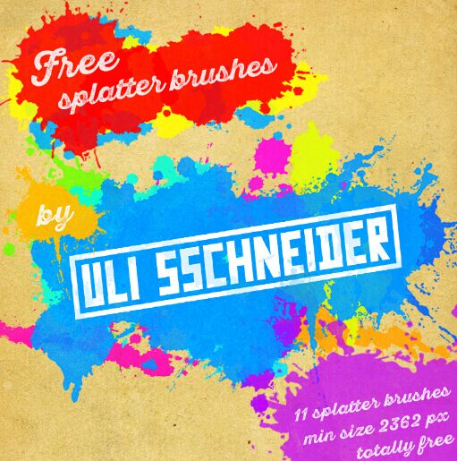 Free splatter brushes for photoshop