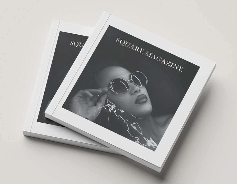Free Square Magazine Mockup