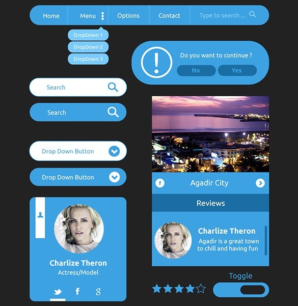 Free UI KIT by Zine FALOUTI