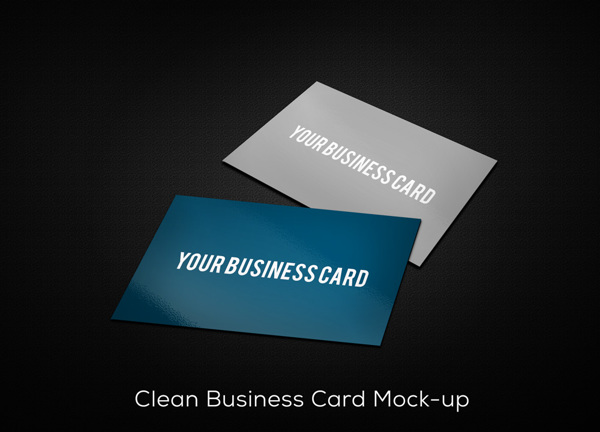 Freebie Clean Business Card Mockup (PSD)