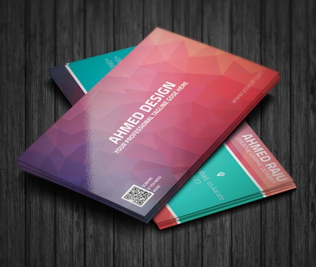 Freebie Creative Polygonal Business Card