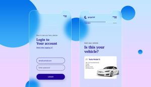 Frosted Glass Mobile App User Interface Mockup PSD