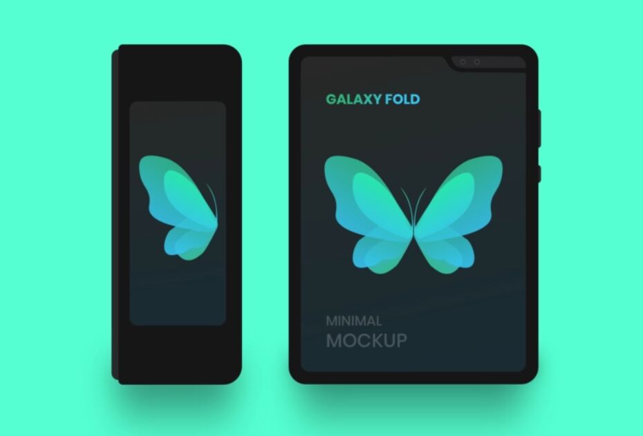 Galaxy Fold Minimal Mockup For Sketch