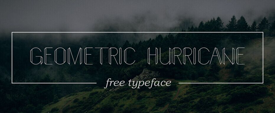 Geometric hurricane - Free font