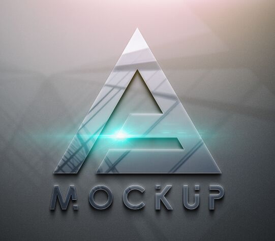Glossy Style Logo PSD Mockup