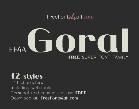 Goral - free super font family
