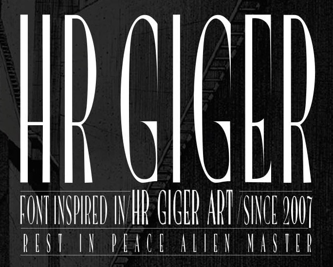 HR GIGER type (free font)