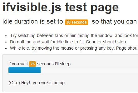 ifvisible.js - Checks If The Current Page Is Visible Or Not