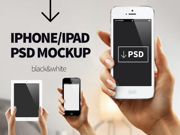 iphone ipad PSD MOCKUP