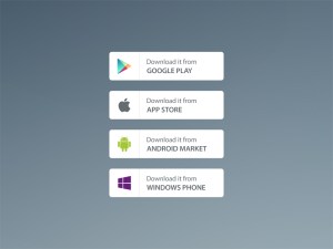 Market Download Buttons - PSD