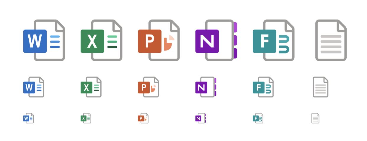 Microsoft Office Document Icons