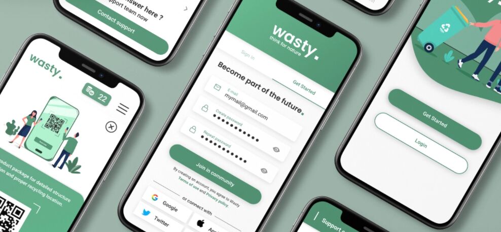 Mobile App for Recycling Habits UX UI
