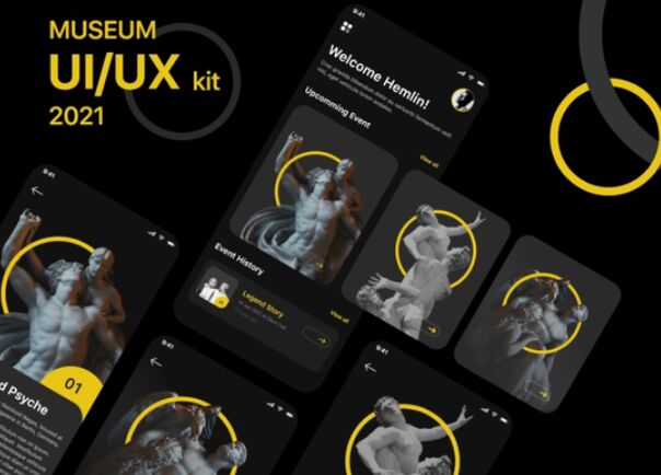 Museum UI UX Kit 2021 Freebie