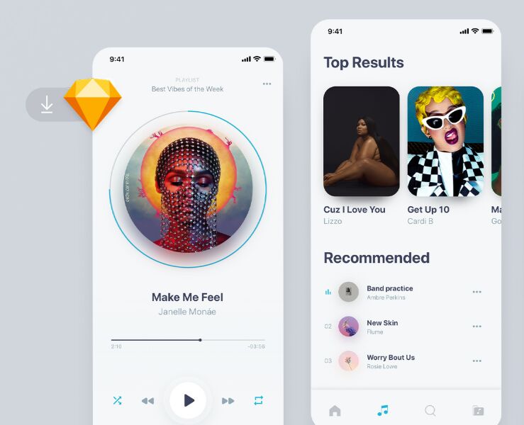 Music UI Freebie