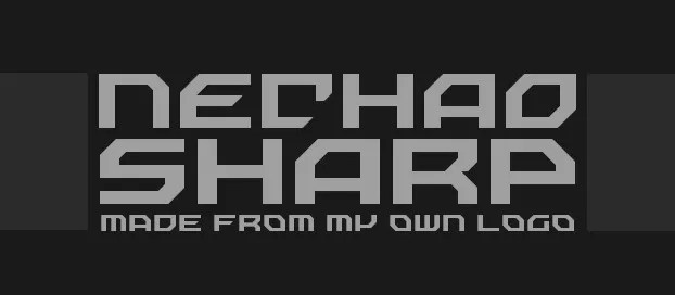 Nechao Sharp - A Post Modern & Square Font
