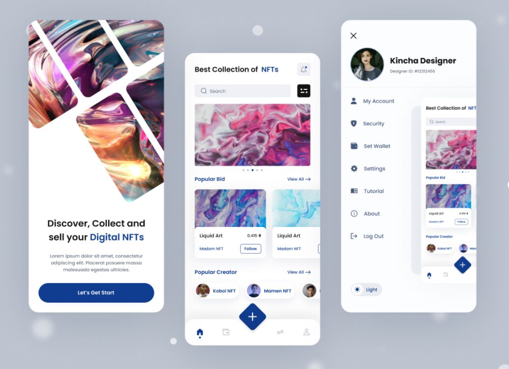 NFT Platform App UI