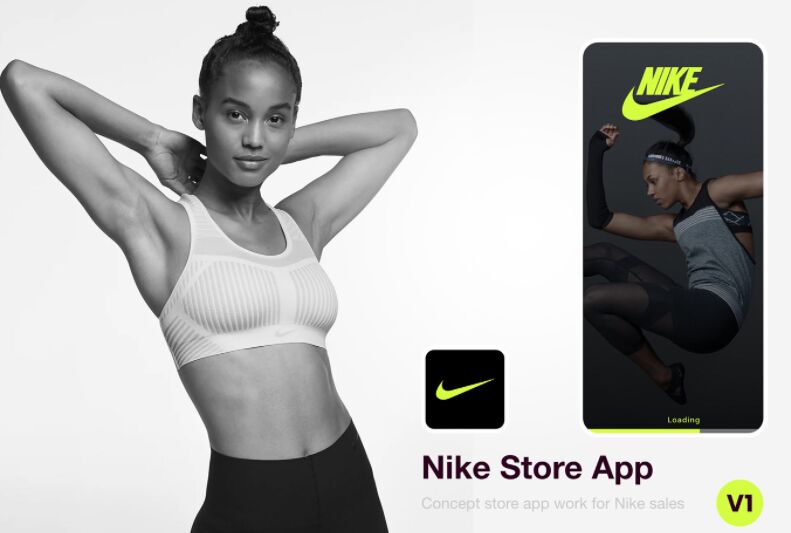 Nike Shop App. Free Adobe XD