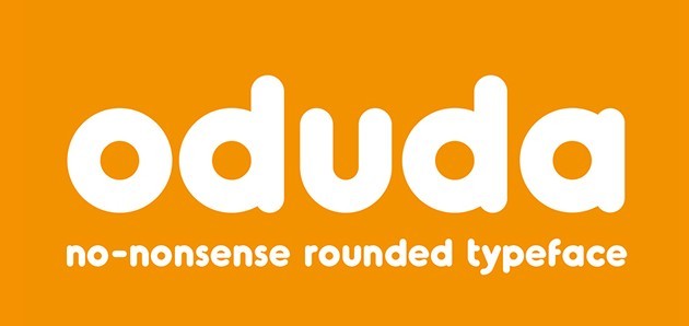 Oduda - rounded typeface