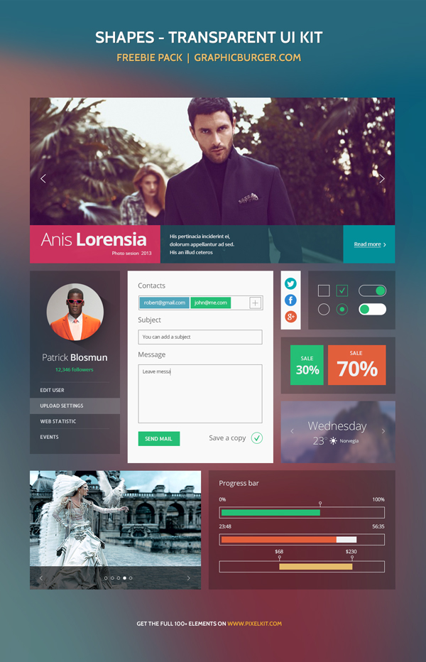 Shapes Transparent UI Kit