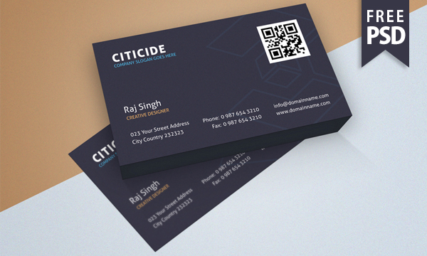 Simple and Elegant Business Card Design Template and Mockup PSD