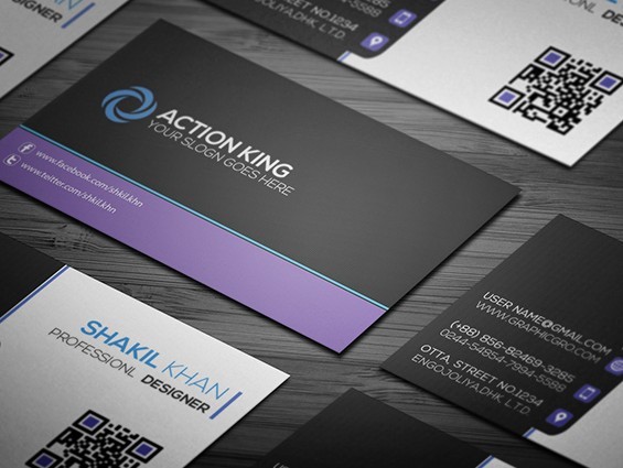 Simple Corporat Business Card Template(Free)